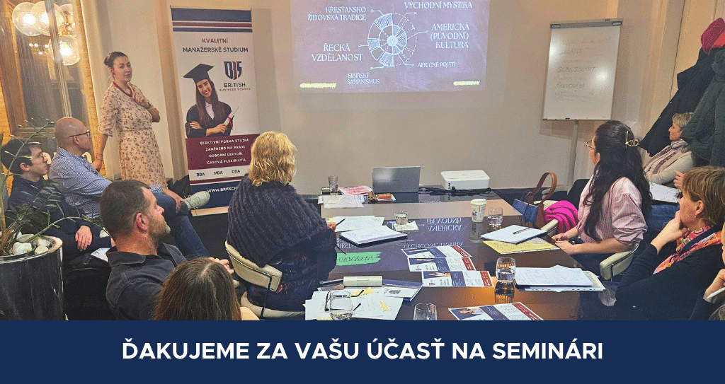 DAKUJEME ZA VASU UCAST NA SEMINARI | Uskutočnil sa seminár Sebapoznanie je cesta k úspechu